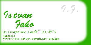 istvan fako business card